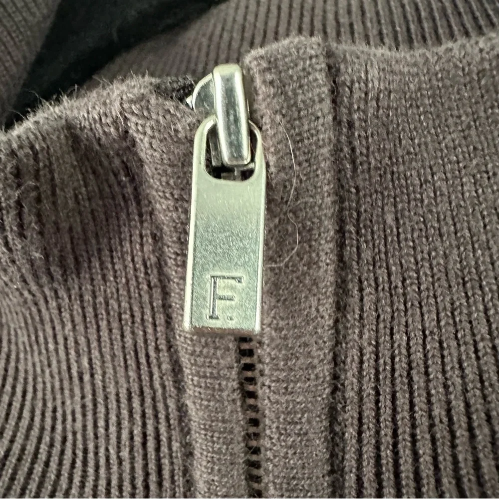 Faconnable 1/4 Zip Sweatshirt 100% Cotton |‎ Charcoal Grey